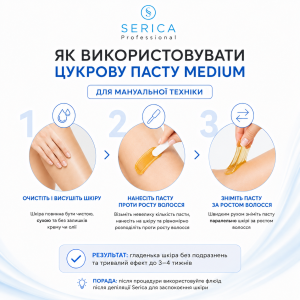 Середня цукрова паста для шугарингу Serica 750г