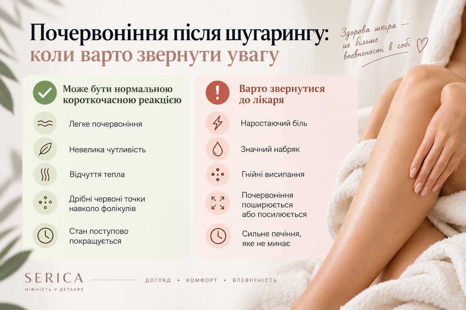 Покраснение после шугаринга — когда стоит обратить внимание